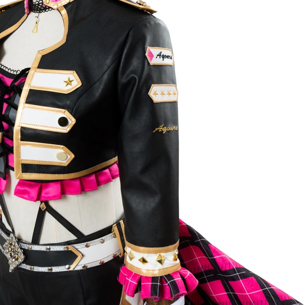 Love Live! Aqours Tsushima Yoshiko панк-рок косплей костюм платье униформа