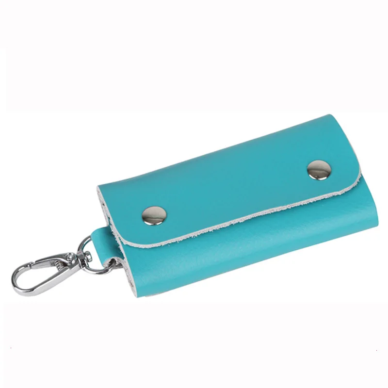 nice and good Hot Men&Women's Fashion Genuine Cow Leather Keys Holder Wallet Key chain Bag,Promotion Gifts,LK001 - Цвет: Green