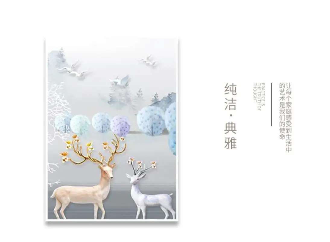 Meian Cross Stitch Embroidery Kits  Animal Snow Cotton Thread Painting DIY Needlework DMC New Year Home Decor