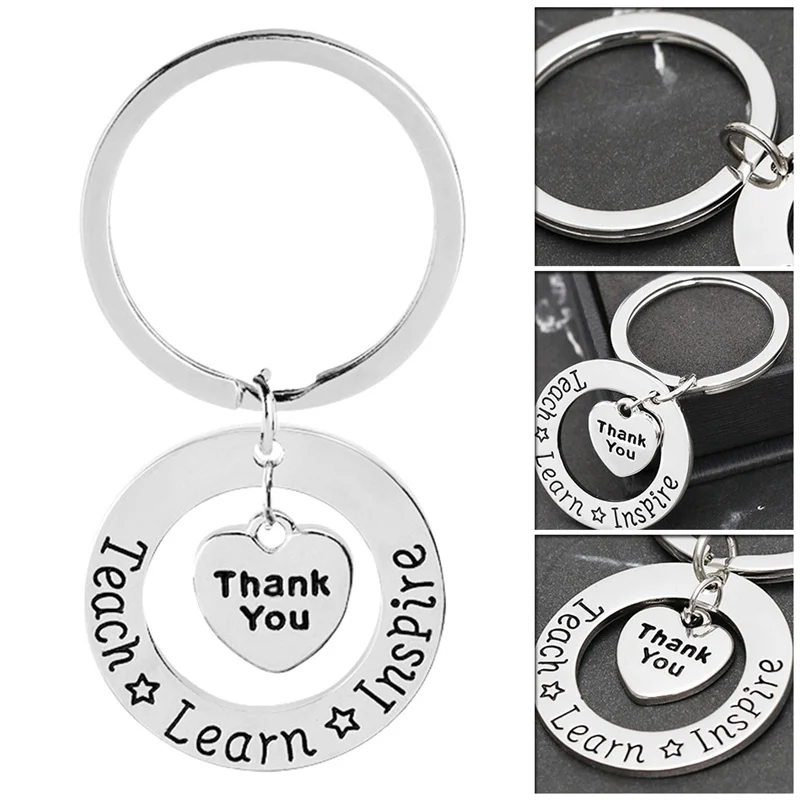 Teacher Gifts Keychain Teach Learn Inspire Love Thank Y Teacher Keychain WE