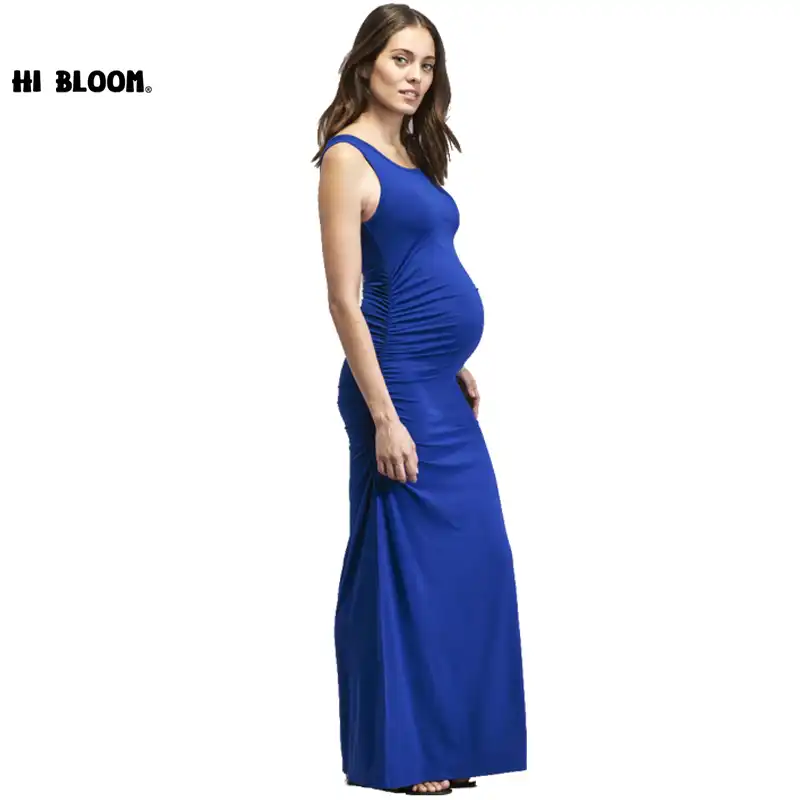 baby blue maxi maternity dress