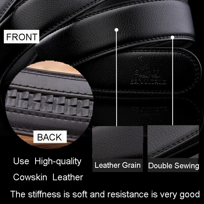Famous Brand High Quality Luxury Belts Mens Cow Genuine Leather Brand New Designer Straps For Male Automatic Z Buckle Ceintures comfort click belt