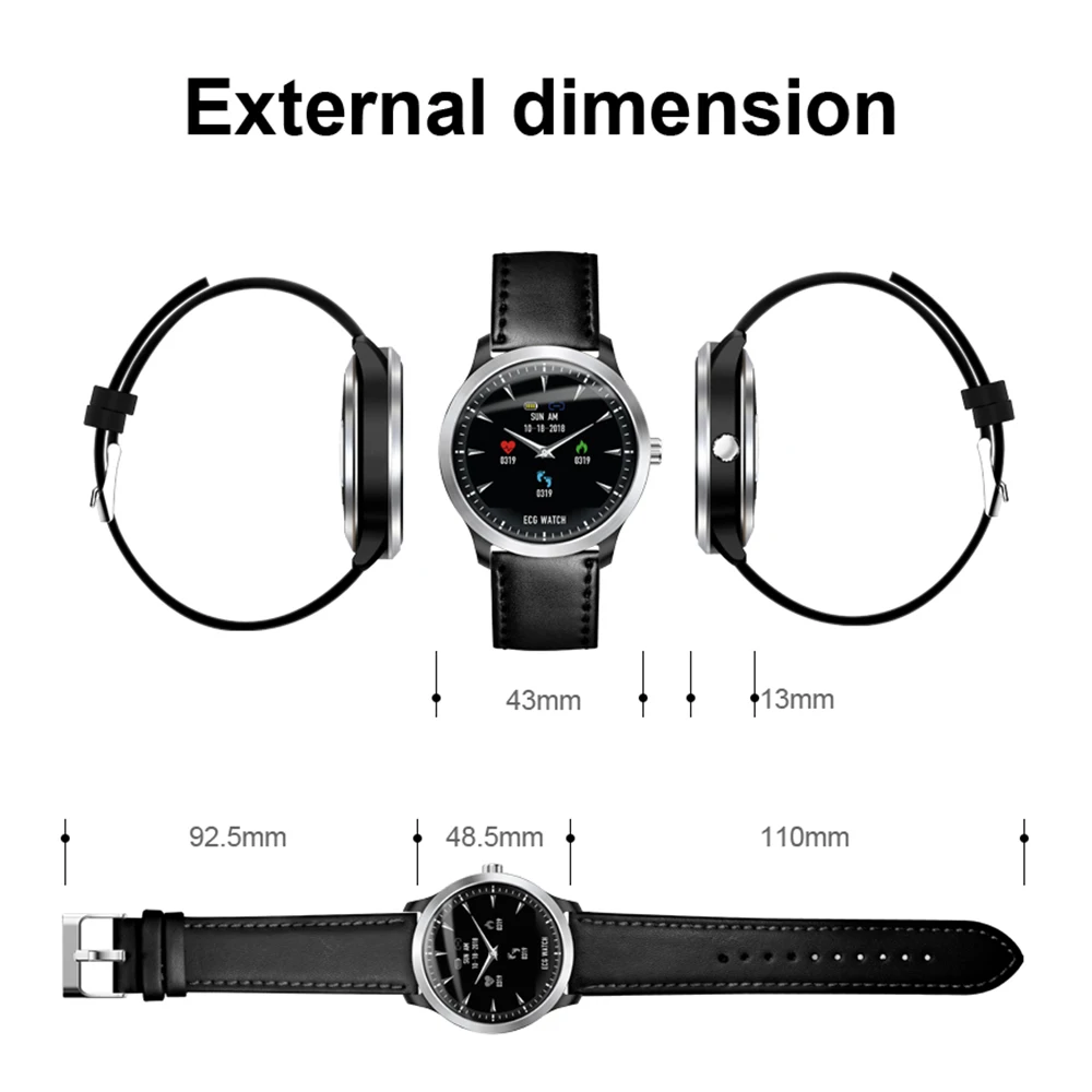 Smart Watch ECG+PPG Smart Fitness Band Heart Rate Monitor Blood Pressure Watch Waterproof Smartwatch for IOS Android Phone Watch