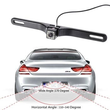 

Night Vision 12 IR LED Car Rear View camera License Plate Frame Back Up Camera