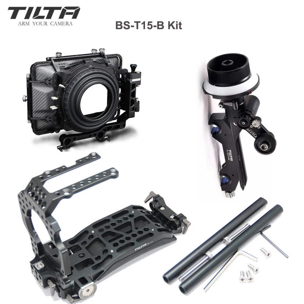 Tilta es-t15-a fs7 комплект Плиту Плечом Pad 4*4 Матовая коробка ff-t03 Follow Focus V блок питания