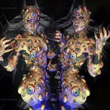 Ночной клуб бар Хэллоуин карнавал взрыв Глазные яблоки Новые зарубежные мужчины и женщины DSgogoDJ преувеличенные костюмы