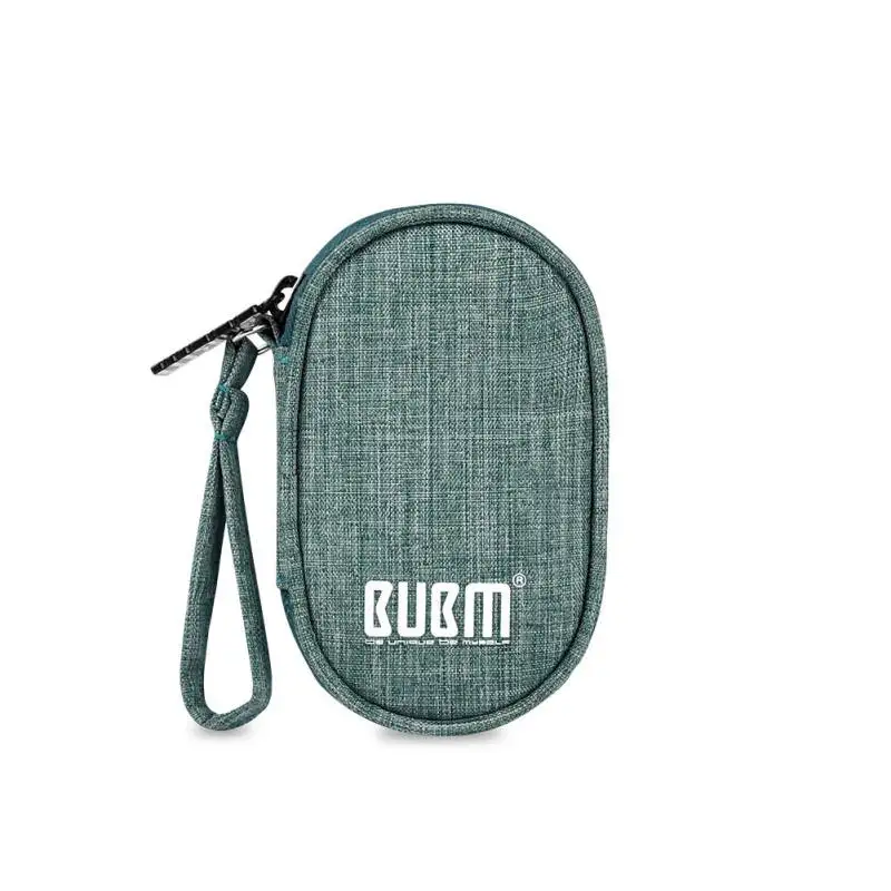 BUBM мини-сумка для путешествий, чехол для небольшой электроники и аксессуаров, наушники/кабели, сменный кошелек, сумка для путешествий - Цвет: Oval green