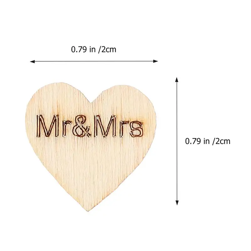 50 шт. деревенское деревянное сердце резное с Mr & Mrs Свадебные вечерние украшения