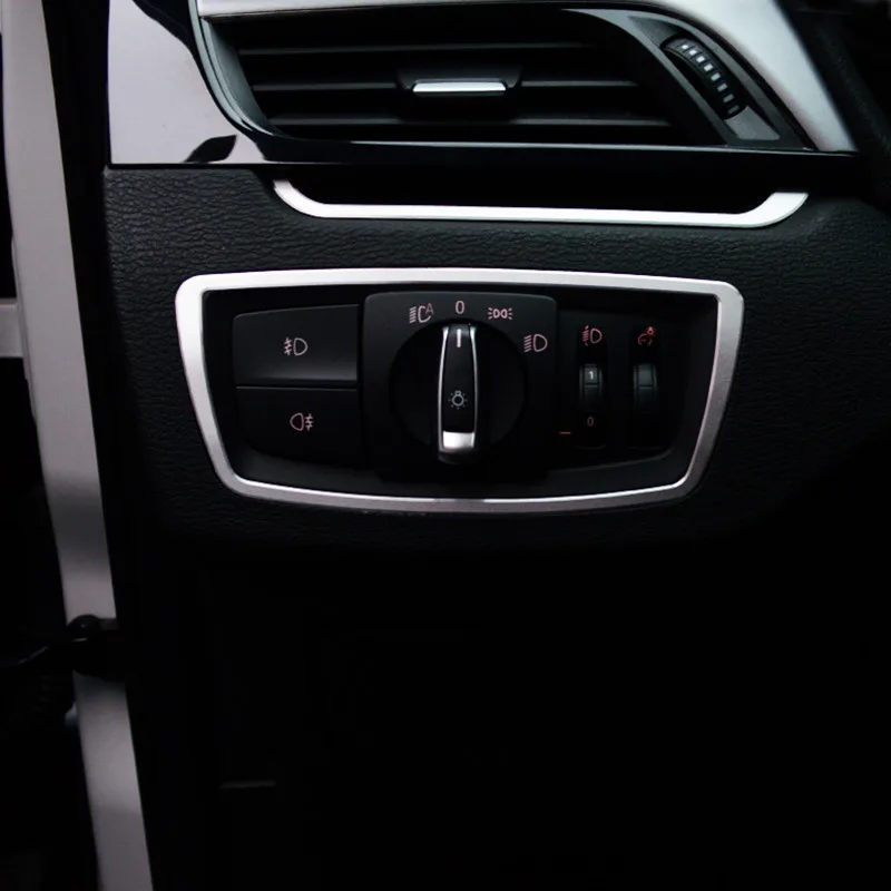 Автомобильный переключатель фар кнопки декоративная рамка Крышка отделка для BMW X1 F48-19 декоративные элементы для салона автомобиля наклейки