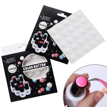 10 шт. BORN PRETTY цветная Кнопка УФ-Гель-лак белый Силиконовый цветной дисплей этикетка наклейка клей Пастер Маникюр Инструмент для дизайна ногтей
