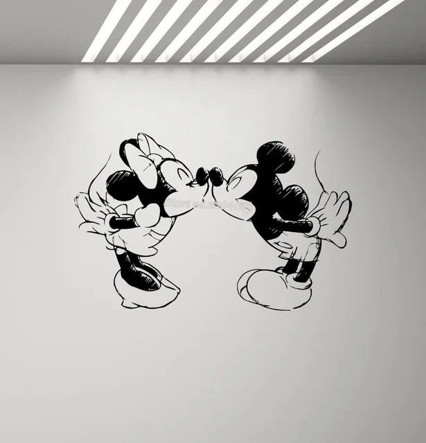 Aliexpress.com: Comprar Mickey Mouse Minnie Mouse beso pared calcomanía