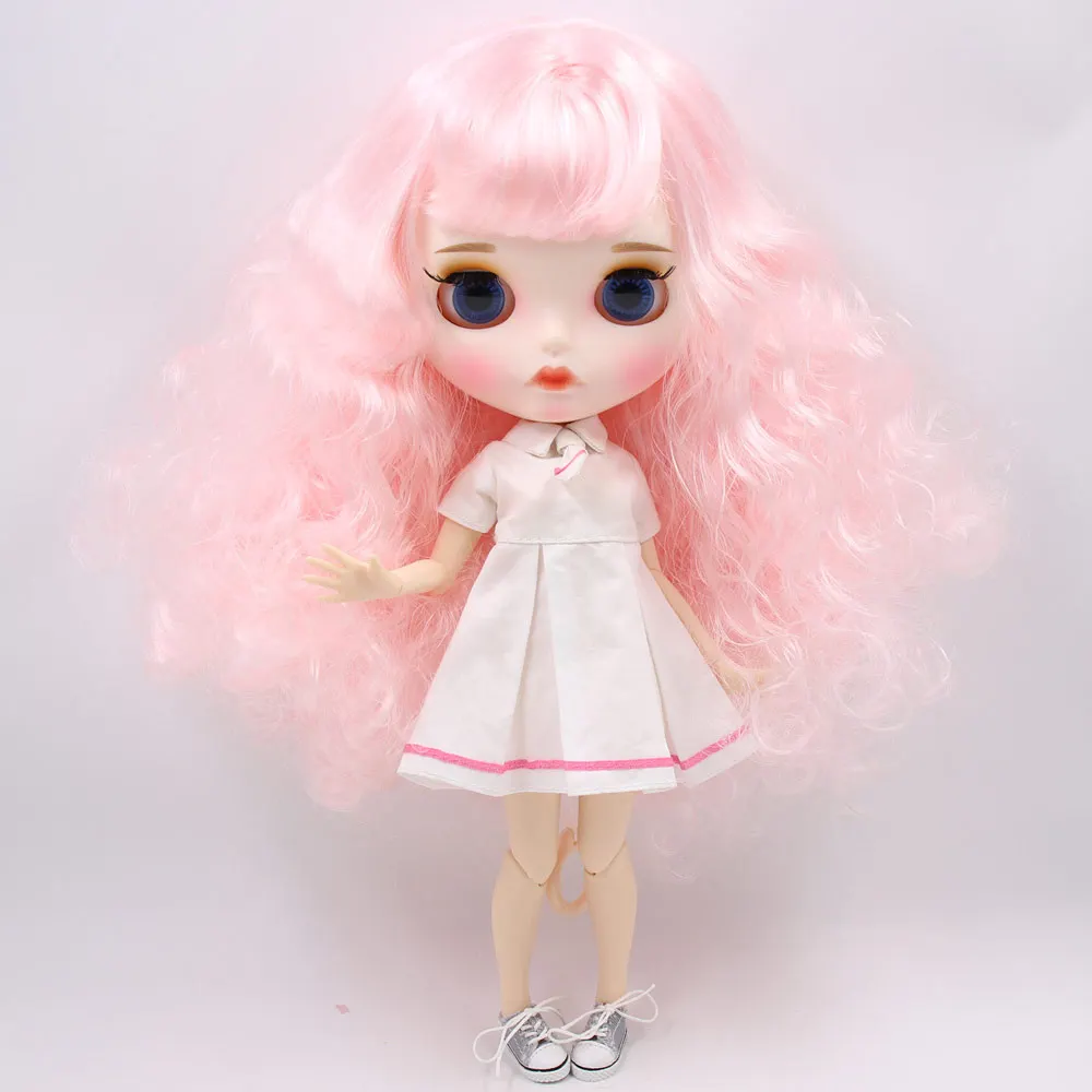 Ледяные обнаженные куклы Blyth No. QE126/300 розовые волосы тело 1/6 bjd, pullip, licca, jerryberry - Цвет: B doll clothes shoes