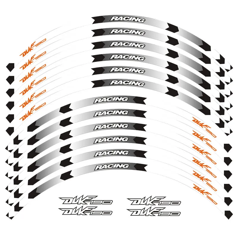 Новая высококачественная 12 шт подходит мотоциклетная наклейка для колес полоса светоотражающий обод для KTM DUKE 790