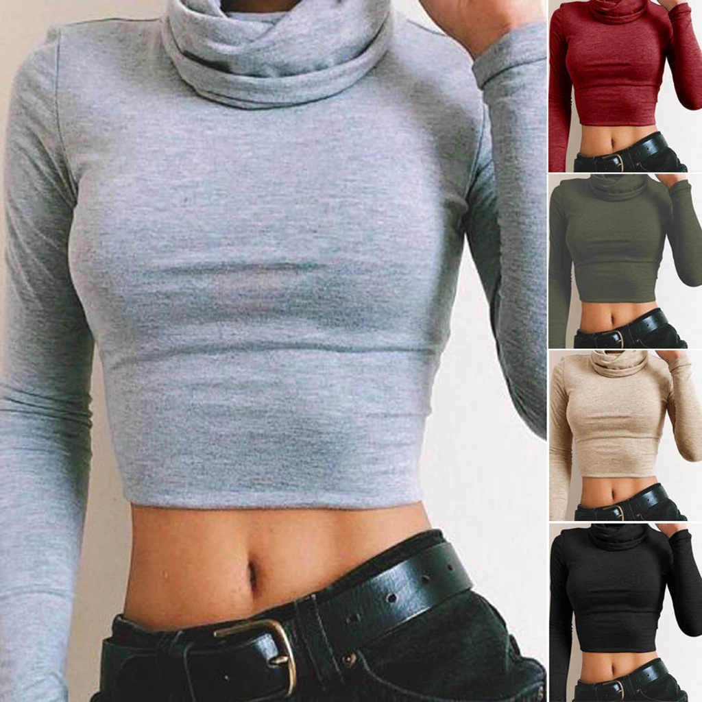 Women Long Sleeve Sweatshirt Sweater Casual Crop Top Coat