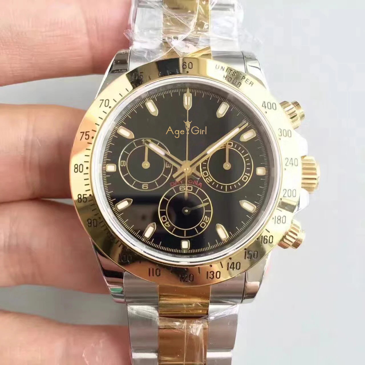 

Luxury Brand New Men Watch Automatic Mechanical Gents Daytona Style Watches Full Stainless Steel Black White Gold Leather AAA+