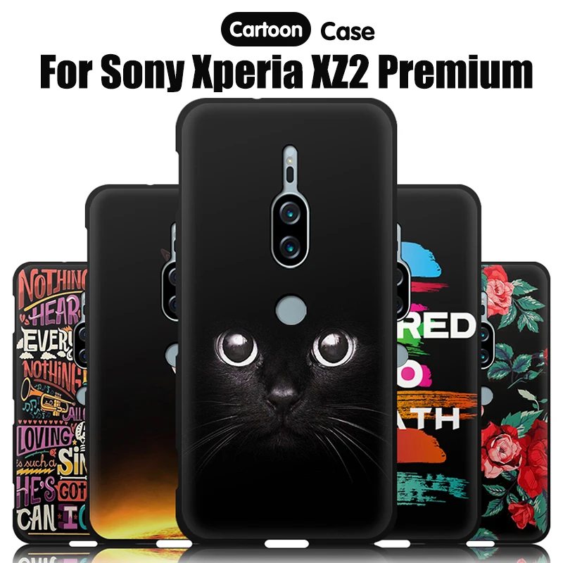 

JURCHEN Phone Case For Sony Xperia XZ2 Premium Case Silicone Soft Fundas Cartoon Back Cover For Sony Xperia XZ2 Premium Case 5.8