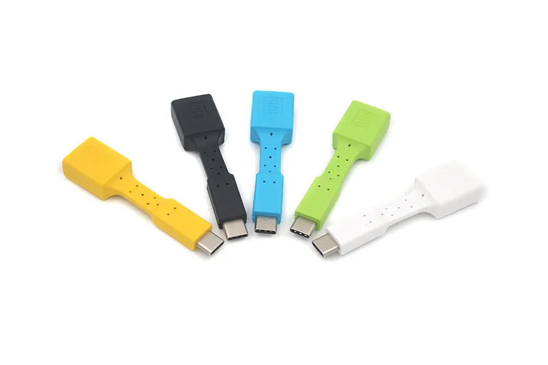 OTG адаптер с портом Type C на USB A кабель для передачи данных и зарядки короткий