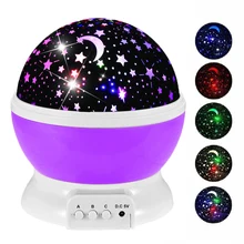 Novelty Luminous Toys Rotating Stars Starry Sky LED Night Light Projector Battery USB Night Light Glowing Toys For Children 2018