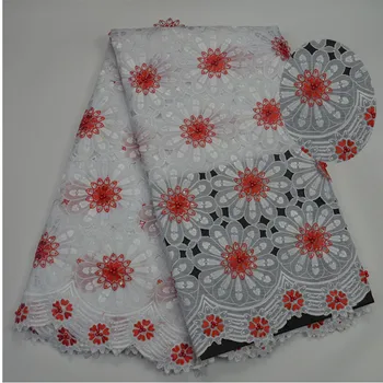 

2019 Latest African Cotton Swiss Voile Lace Fabric High Quality African Swiss Voile Lace In Switzerland With beads Lace Fabric