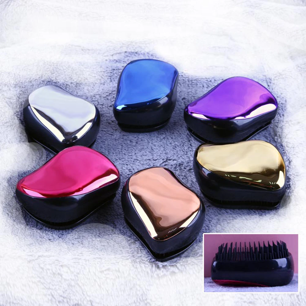

Hair Brush Tangle Comb Hair Magic Anti-static Handle Shower Electroplate Massage Comb Salon Hair Styling Tool