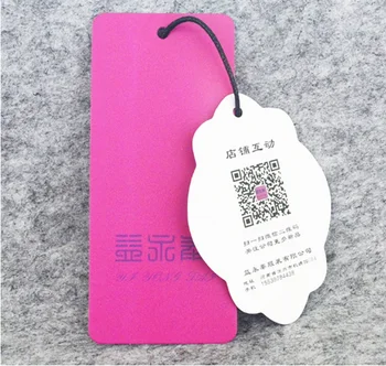 

Custom logo brand garment clothing printed paper taghang/tags for clothingclothes printing swing garment hang tags
