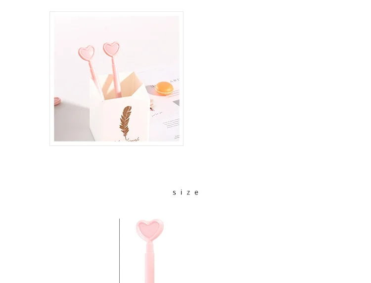 Escolar de Escritório Lote Rosa Doce Coração Gel Caneta Cor Preta Tinta 0.5mm Rolo Canetas Material Escolar Fb706 36 Pçs - 3 36 pçslote rosa doce coração gel caneta
