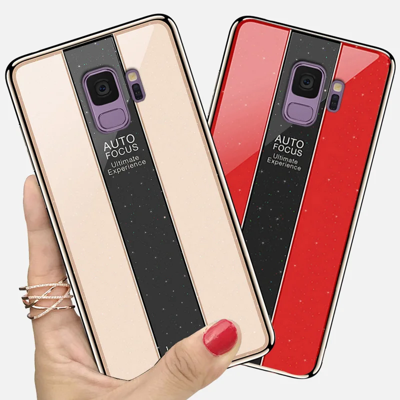 Чехол YonLinTan чехол для Samsung Galaxy S9 Plus S 9 S9Plus роскошный блестящий из закаленного