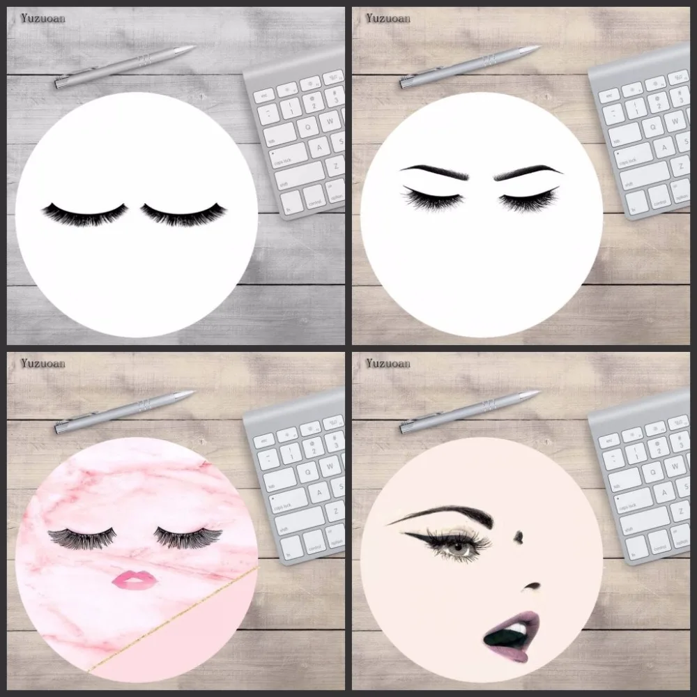 Yuzuoan Pink series love eyelashes cute Pastel Painting