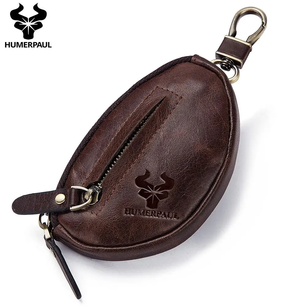

Vintage Style Cow Leather Men's Key Case Male Car Key Bag Soft Leather Mini Wallet Coin Bag