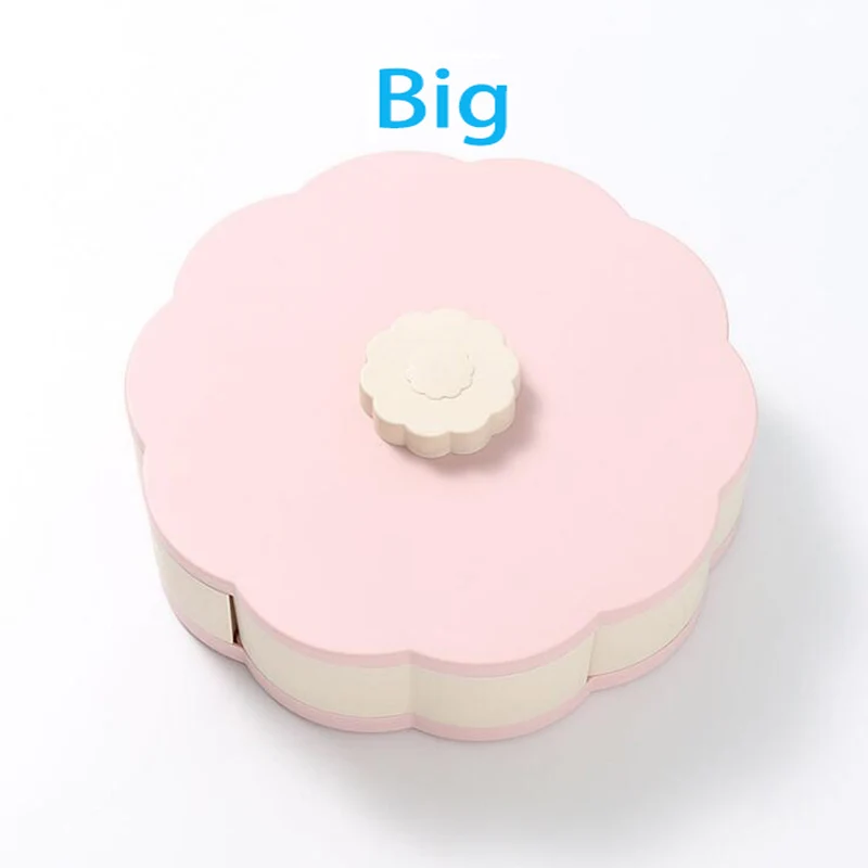 Новая Вращающаяся коробка для хранения фруктов лепестковая Фруктовая тарелка 5 решеток ореховая коробка для хранения конфет контейнер для фруктов органайзер для ювелирных изделий - Цвет: Белый