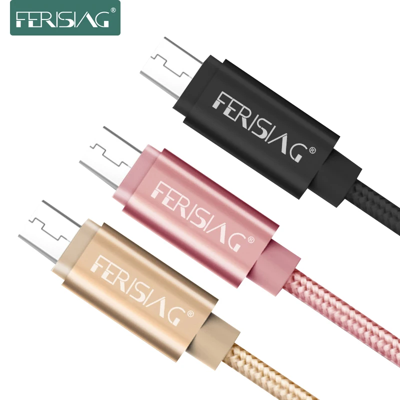 

FERISING Metal Plug Cable nylon 2A USB Data Cable For lightning,Android Micro,Type-C, Phone Tablet For iPhone X ,Samsung,Xiaomi