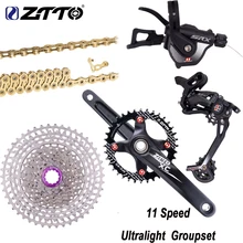 ZTTO Ultralight 11 Speed Groupset Derailleur Shifter Crankset Gold Chain 11-46T Silver Cassette Group Set VS M8000 M7000 nx bicycle derailleur bicycles groupset group set 1x11 speed 11 speed bicycle parts mtb group set mountainbike groupset