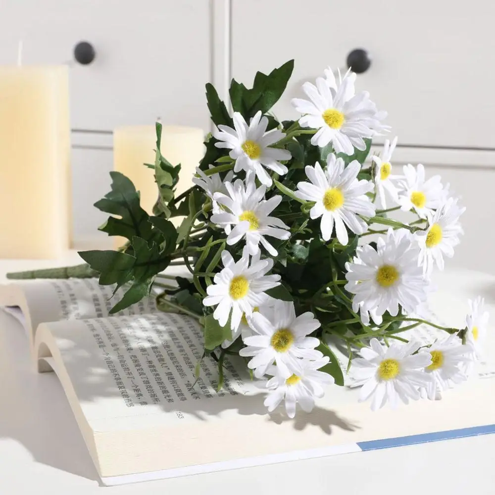 

Fake Flowers 9 Heads Spring Daisy Flowers Artificial Flower Gerbera Daisy Flowers Heads for DIY Wedding Party decoration Flores
