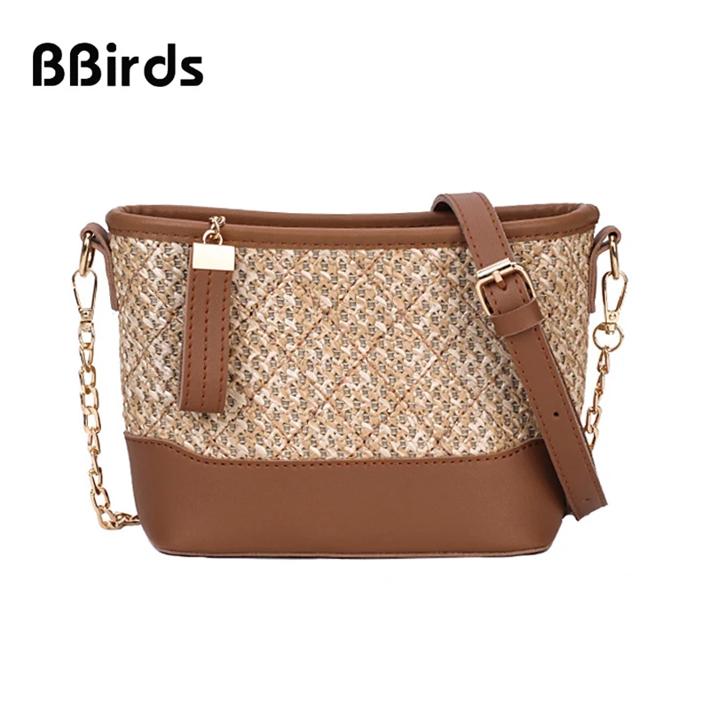 

BBirds 2019 New Women Handbags Straw Beach Shoulder Bag Female Crossbody Bag Fashion Ladies Chain Small Bag