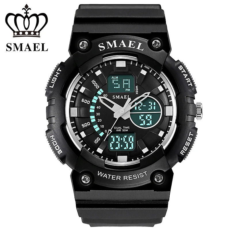 SMAEL Sport Watches for Men Waterproof LED Wristwatch Shock Resistant Luxury Watch Men Clock reloj hombre