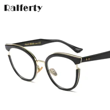 Ralferty, модные женские очки кошачий глаз, винтажные черные оптические оправы для очков, женские очки, оправа oculos de grau gafas F97551