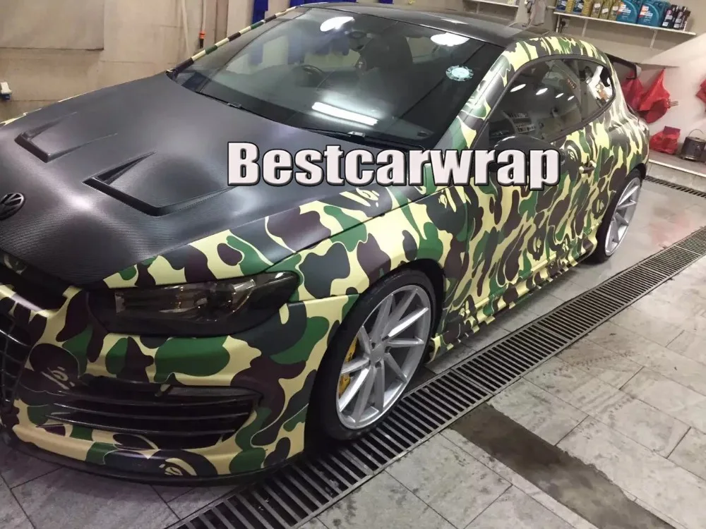 Premium Stealth Camouflage Camo Air Drain Vinyl Car Wrap Sticker Bonnet hood Boat laptop covering 1