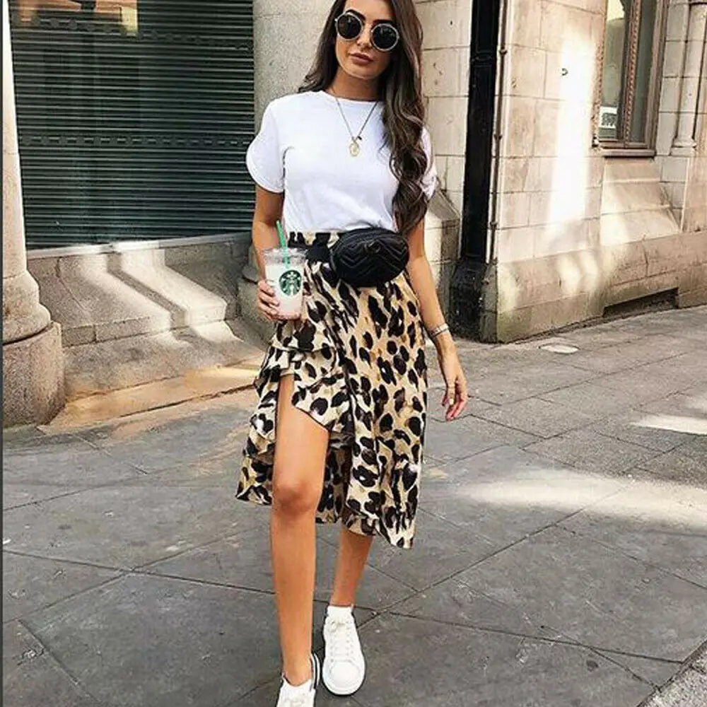 

Sexy Women's Leopard Print High Waist Lady Fashion Casual Holiday Clubwear Skirt