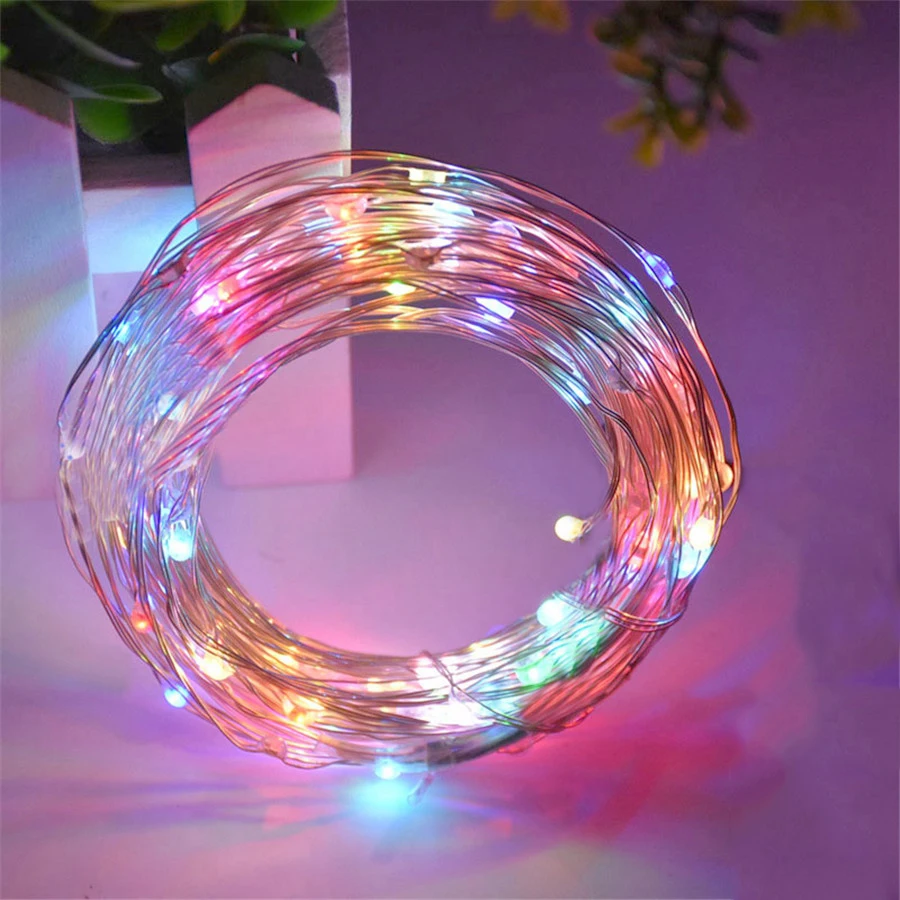 

10pcs/Lot 3M Copper Wire String Lights 30leds Battery Powered Fairy String lights Garland For Xmas Party Outdoor Decorated Light