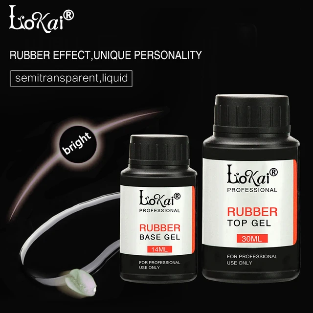 Lokai New Soak Off Rubber Base Coat Silicone Kodi Rubber Top Coat Long Lasting UV Gel Nail