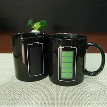 Креативная батарейка волшебная кружка положительная энергия чашка с изменяющимся цветом керамический СОП цвет ation кофейные кружки для чая, молока новые подарки