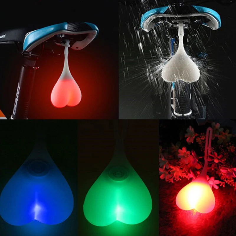 Clearance Bicycle Seat Back Egg Lamp Cycling Balls Tail Silicone Light Creative Bike Waterproof Night Essential LED Red Warning Lights 1