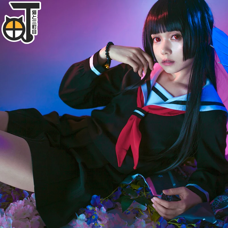 アニメ地獄少女コスプレ閻魔あいcos日本人学生キャンパス制服セーラースーツ甘い衣装 Aliexpress