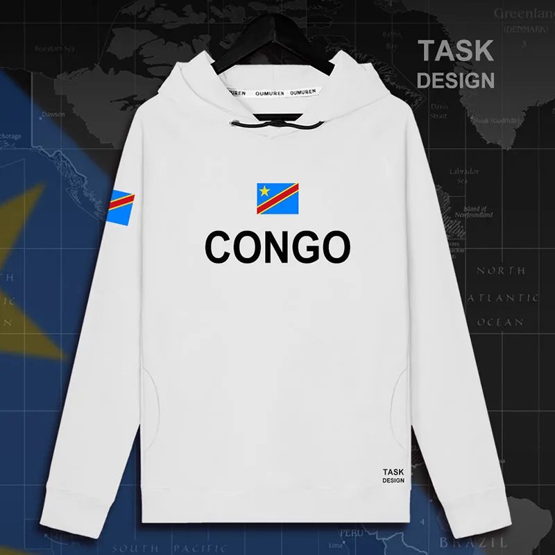 DR Congo COD DRC DROC Congo-Kinsha, мужская толстовка с капюшоном, пуловеры, толстовки, Мужская толстовка, новая уличная одежда, спортивная одежда - Цвет: hooded-white