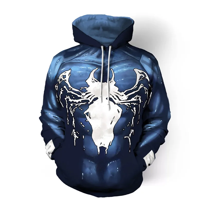 Fans Wear Sweatshirt Venom 3D Prined Hooded Sweatshirts Venom Spiderman Cosplay Hoodie