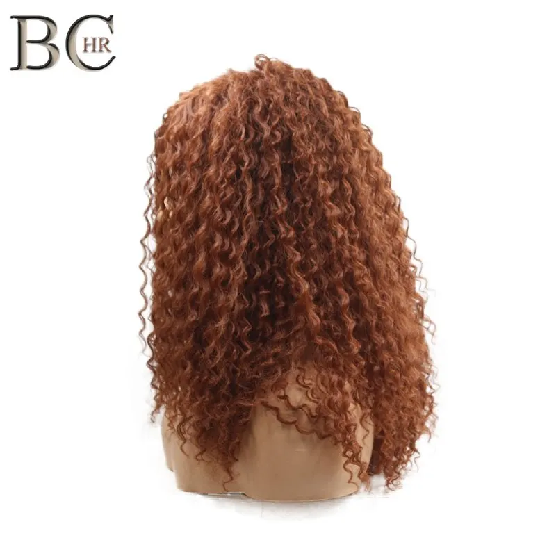 BCHR длинные афро кудрявые вьющиеся парик коричневый синтетические парики африканская прическа Высокая температура волокна для черных женщин