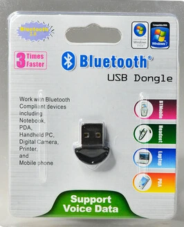 

10pcs/lot USB 2.0 bluetooth dongle adapter retail package for notebook PDA mobile phone printer digital camera handheld PC