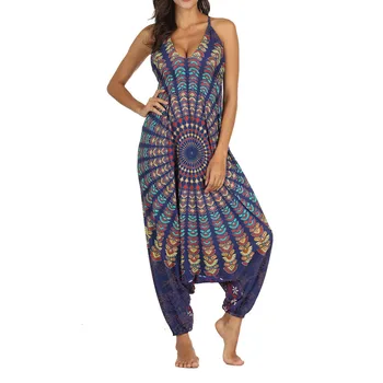 

Summer Women Lady Clubwear V -cut Backless Sexy Bodycon Bodysuit Casual Loose Sleeves Overalls For Women