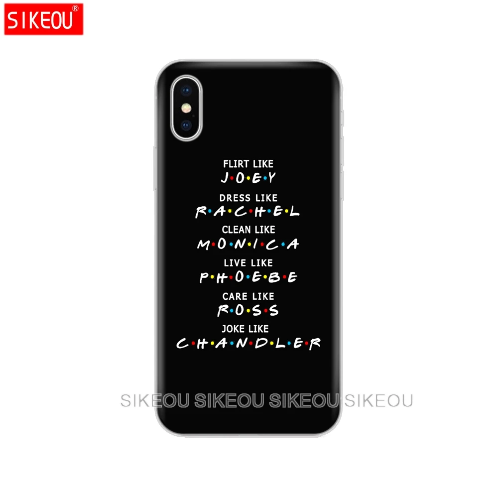 Силиконовый чехол для телефона Iphone 6X8 7 6s 5 5s SE 2020 Plus 10 XR XS MAX 11 pro бампер друзья ТВ