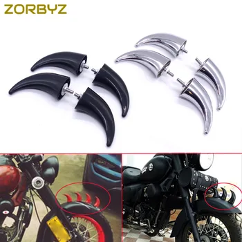 

ZORBYZ 1 Set Universal Front Fender Horns Decoration For Harley Honda Ymaha Victory Motorcycle